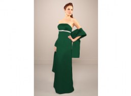 Bridesmaid dress dark green - front - size 8-10